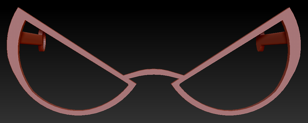 Angry Halfmoon Glasses W/ Arms