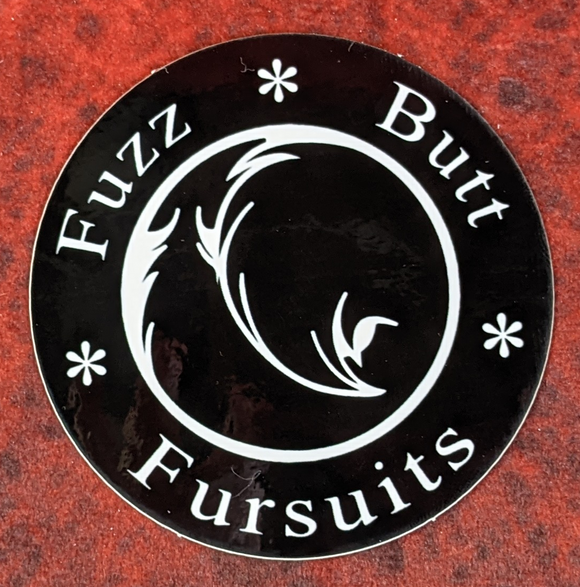 FuzzButt Fursuit Bumper Sticker - Round