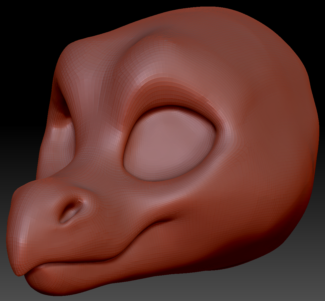 Feminine Toony Point-nosed Dragon Head Base Variant 2