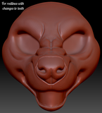 Feminine Hyena Head Base Variant 6