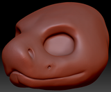 Gender Neutral Eastern Diamondback Rattlesnake Head Base