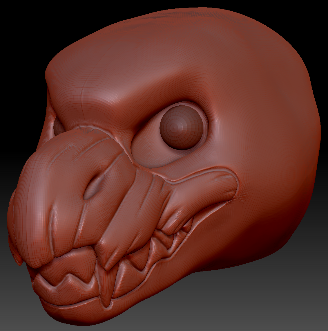 Realistic Wyvern Head Base Variant 2