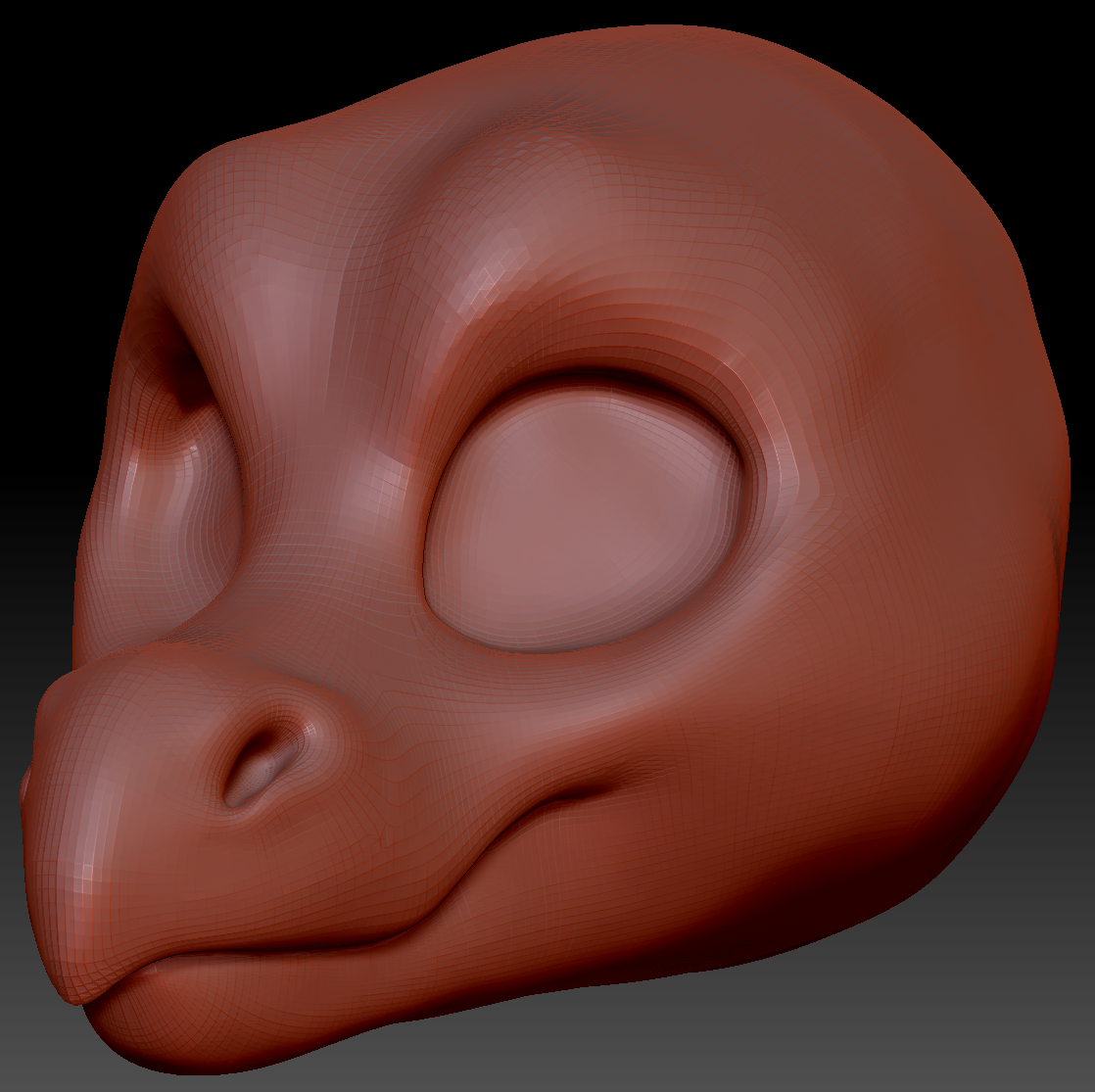 Gender Neutral Toony Point-nosed Dragon Head Base Variant 2