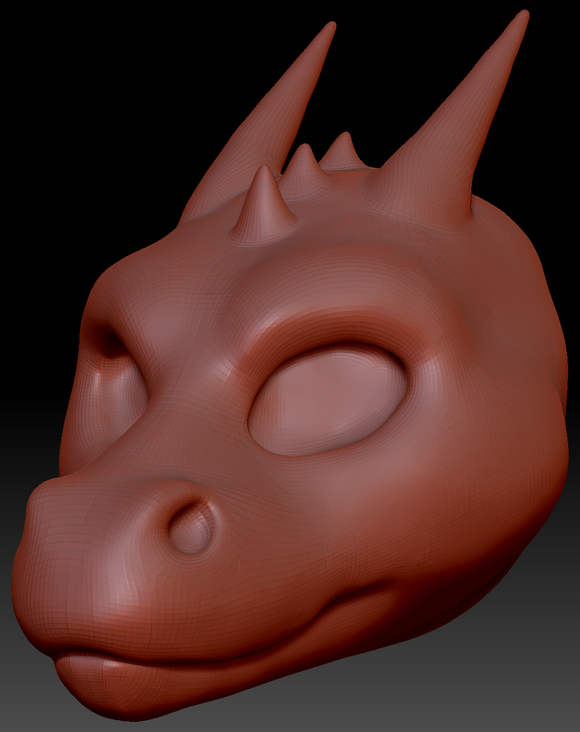 Gender Neutral Long-nosed Angel Dragon Head Base Complex Variant 1
