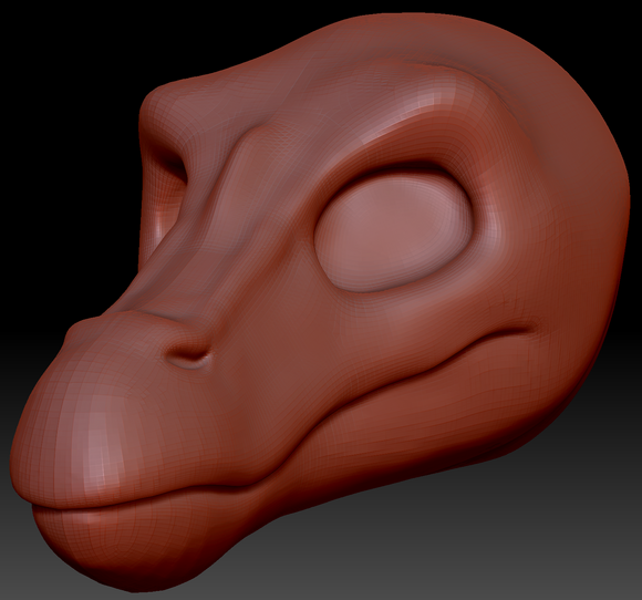 Gender Neutral Baryonyx Head Base