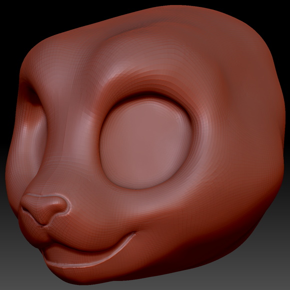 Western Kemono Feline Static Jaw Head Base Variant 4