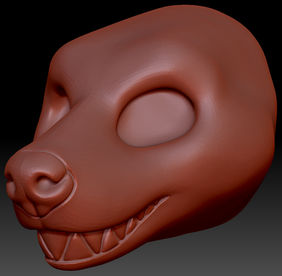 Gender Neutral Hyena Head Base Variant 2