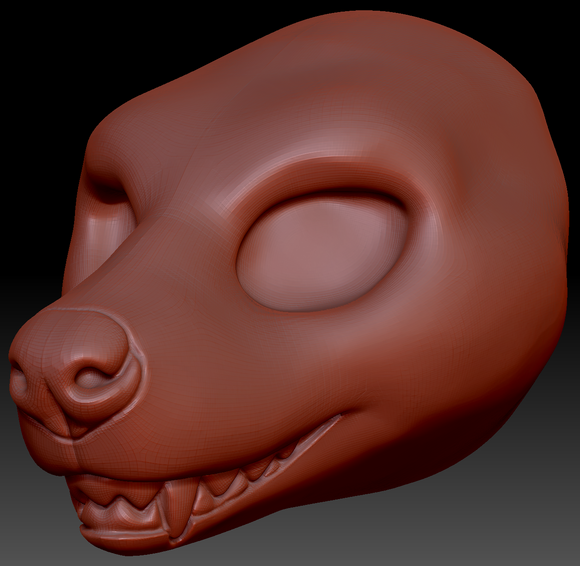 Feminine Hyena Head Base Variant 4