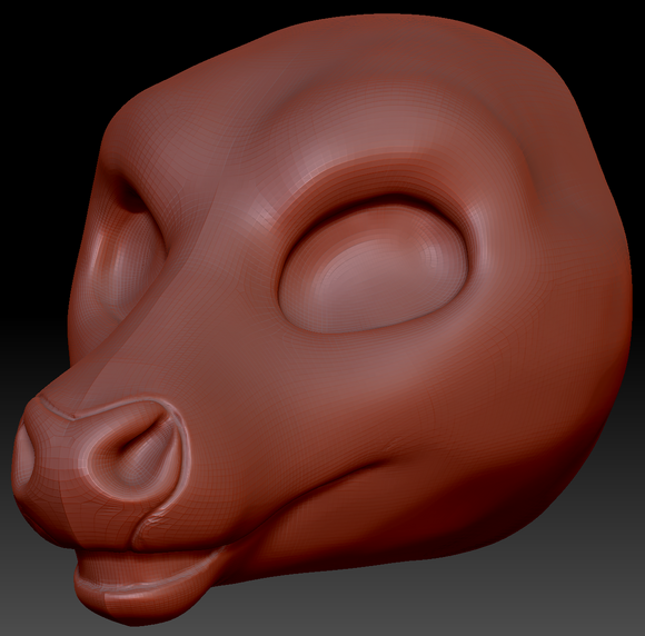Gender Neutral Deer Static Jaw Head Base Variant 1