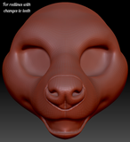 Feminine Hyena Head Base Variant 4