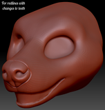 Gender Neutral Hyena Head Base Variant 3