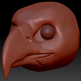 Realistic Harris Hawk Head Base