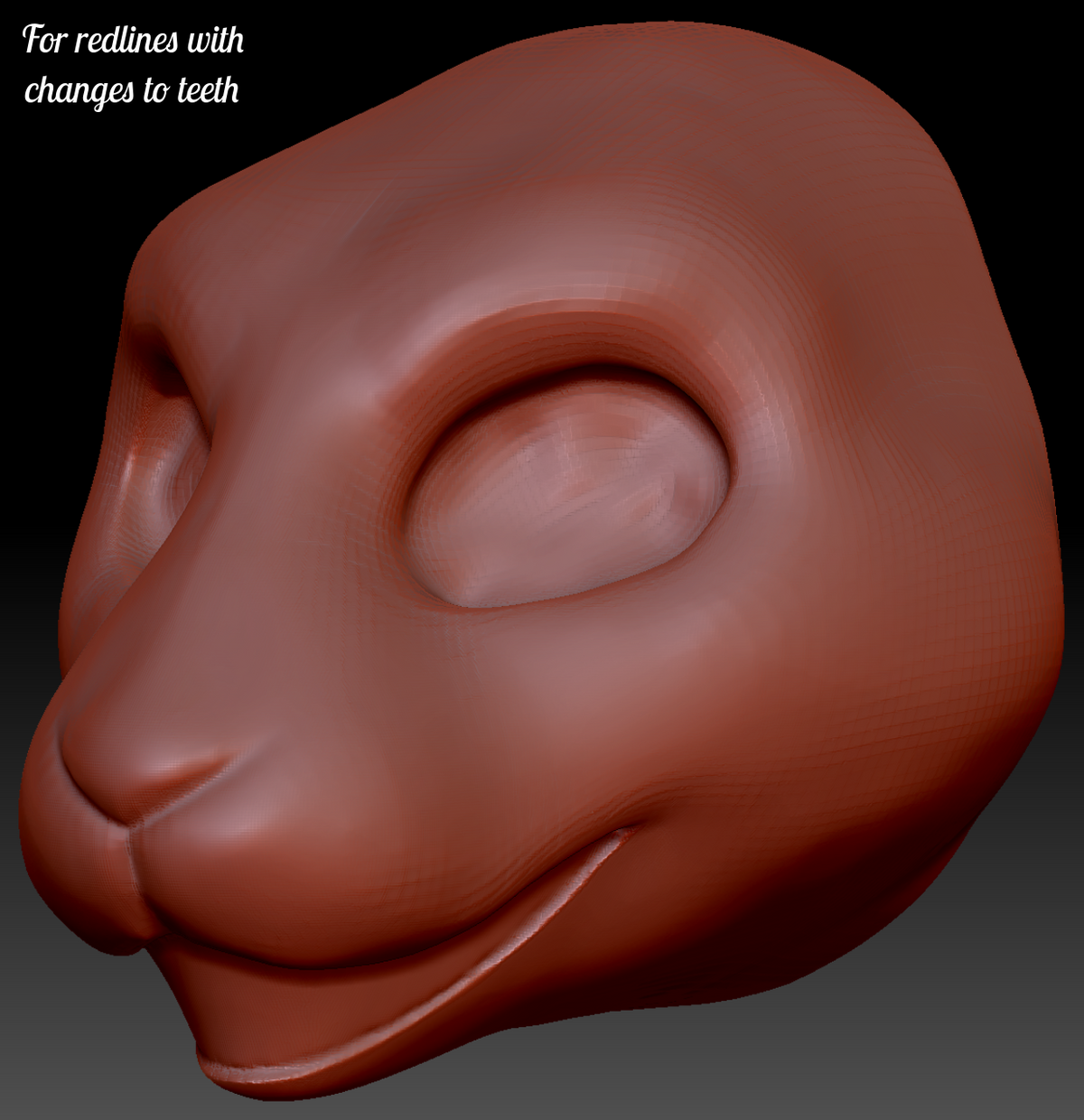 Gender Neutral Base Gender Neutral Bunny Head Base Variant 3 · FuzzButt Fursuits