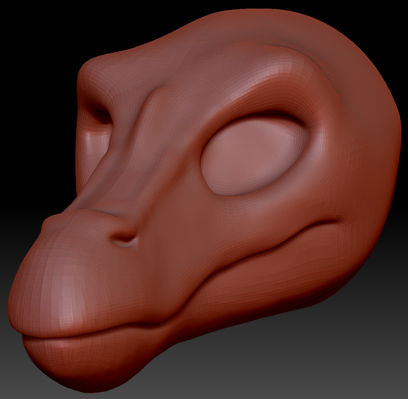 Feminine Baryonyx Head Base