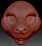 Feminine Hyena Head Base Variant 4