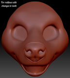 Gender Neutral Hyena Head Base Variant 3