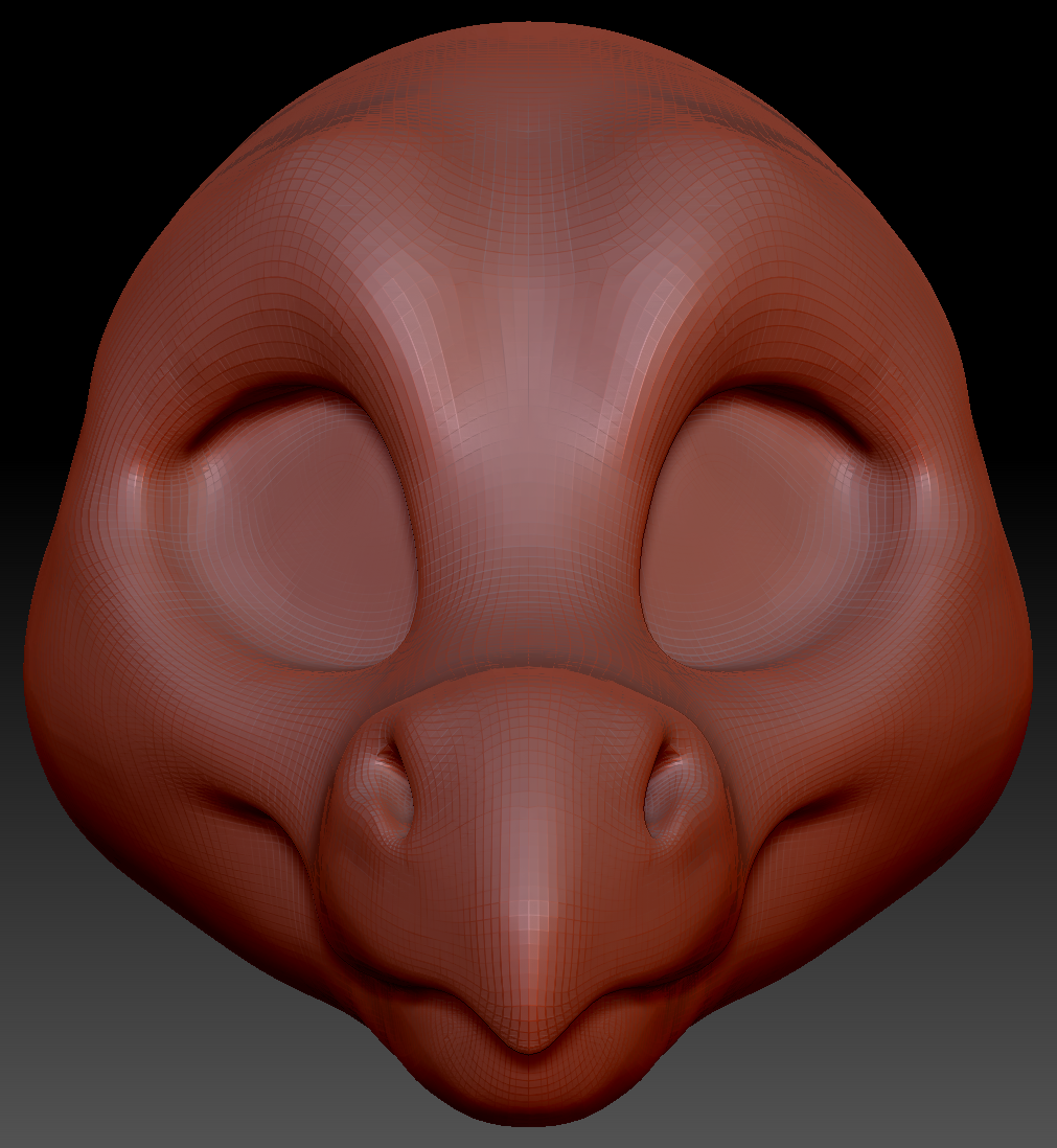 Feminine Toony Point-nosed Dragon Head Base Variant 2