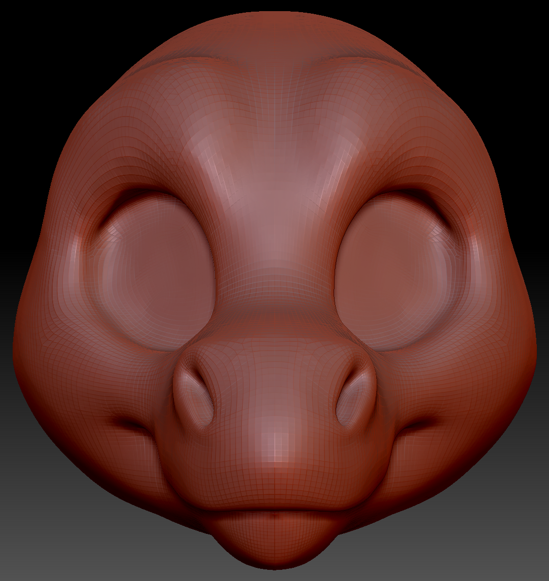 Gender Neutral Toony Round-nosed Dragon Head Base Variant 4
