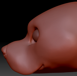 Realistic Canary Mastiff Head Base