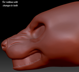 Feminine Hyena Head Base Variant 6