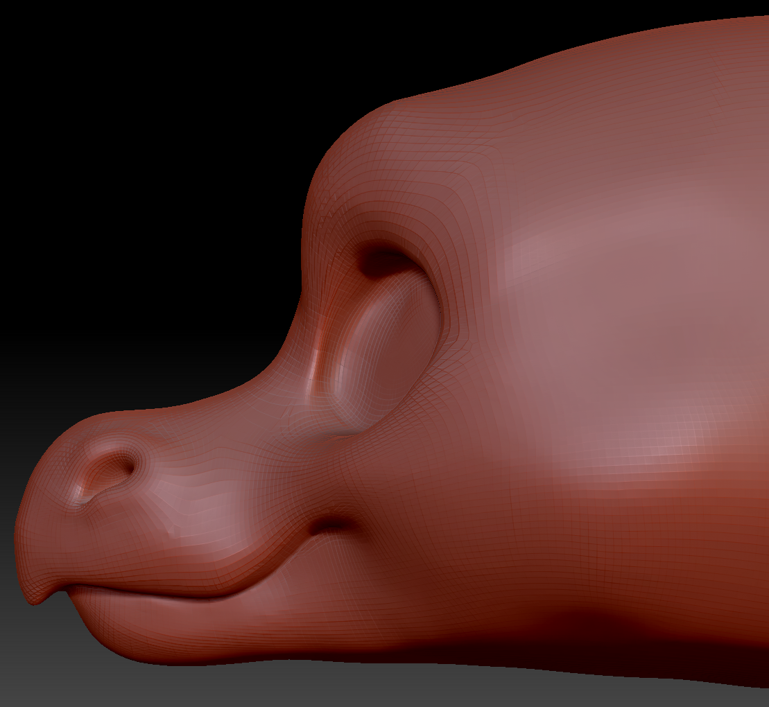 Gender Neutral Toony Point-nosed Dragon Head Base Variant 2