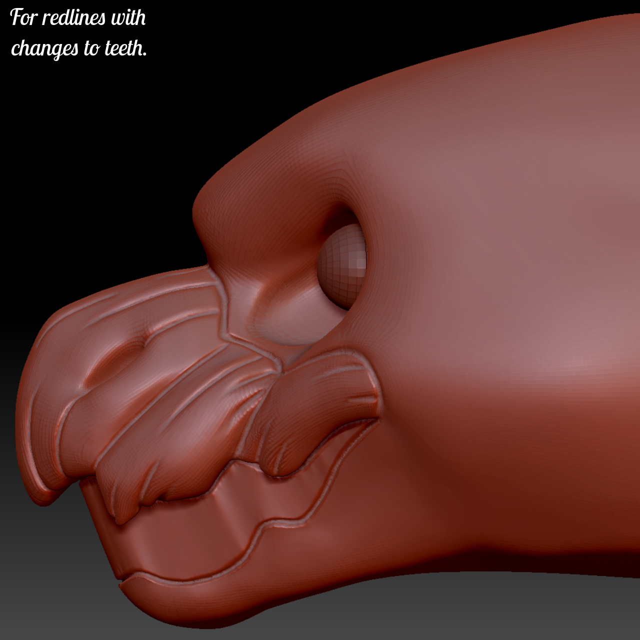 Realistic Wyvern Head Base Variant 1