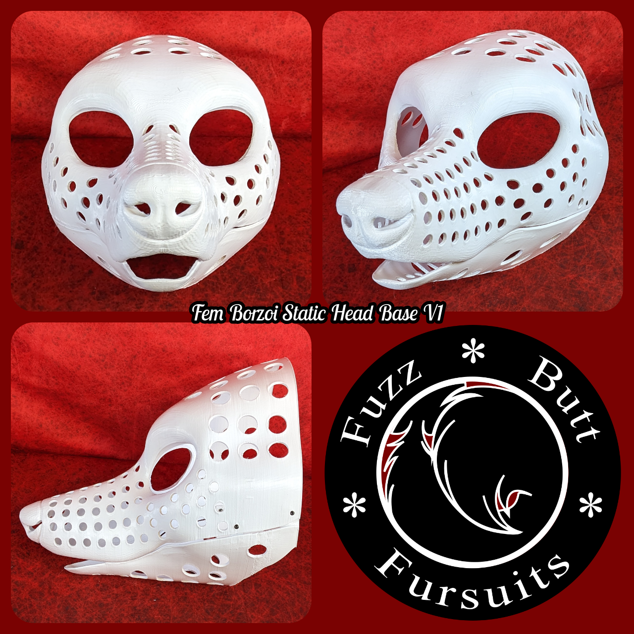 Feminine Borzoi Static Jaw Head Base Variant 1