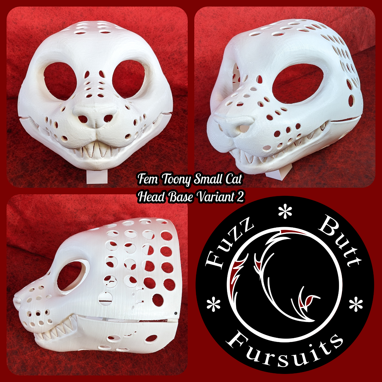 Feminine Toony Small Cat Head Base Variant 2