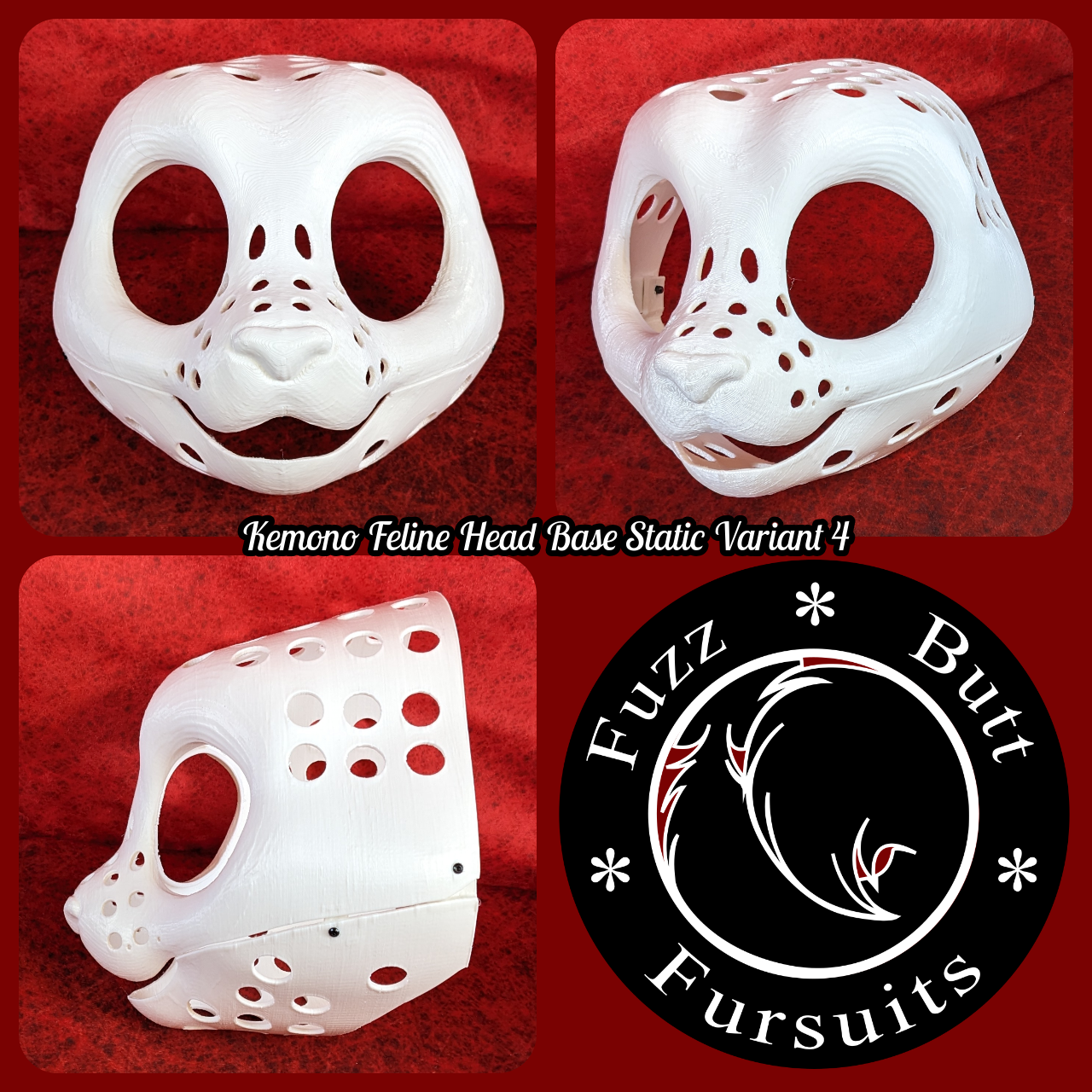 Western Kemono Feline Static Jaw Head Base Variant 4