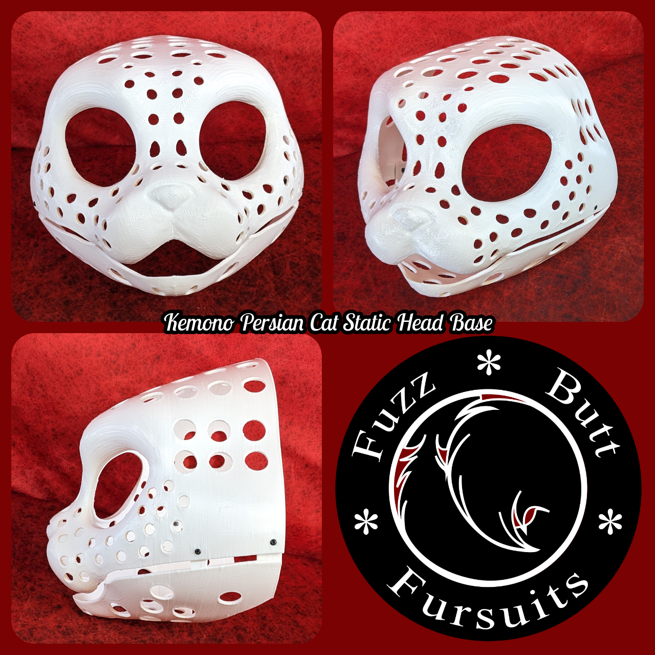 Western Kemono Persian Cat Static Jaw Head Base