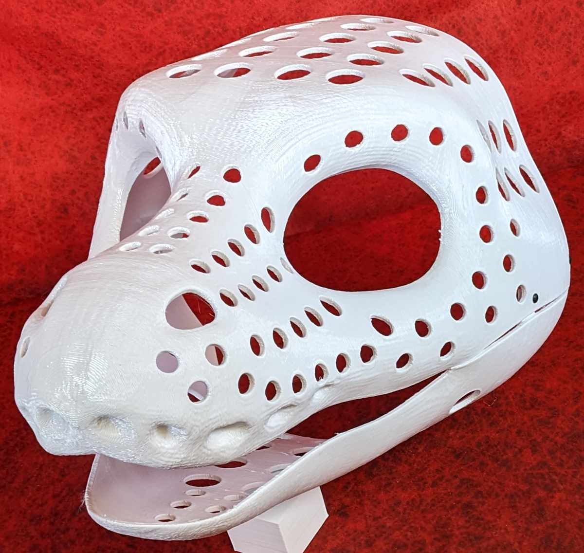 Python Fursuit Gender Neutral Ball Python Static Jaw Head Base · FuzzButt Fursuits