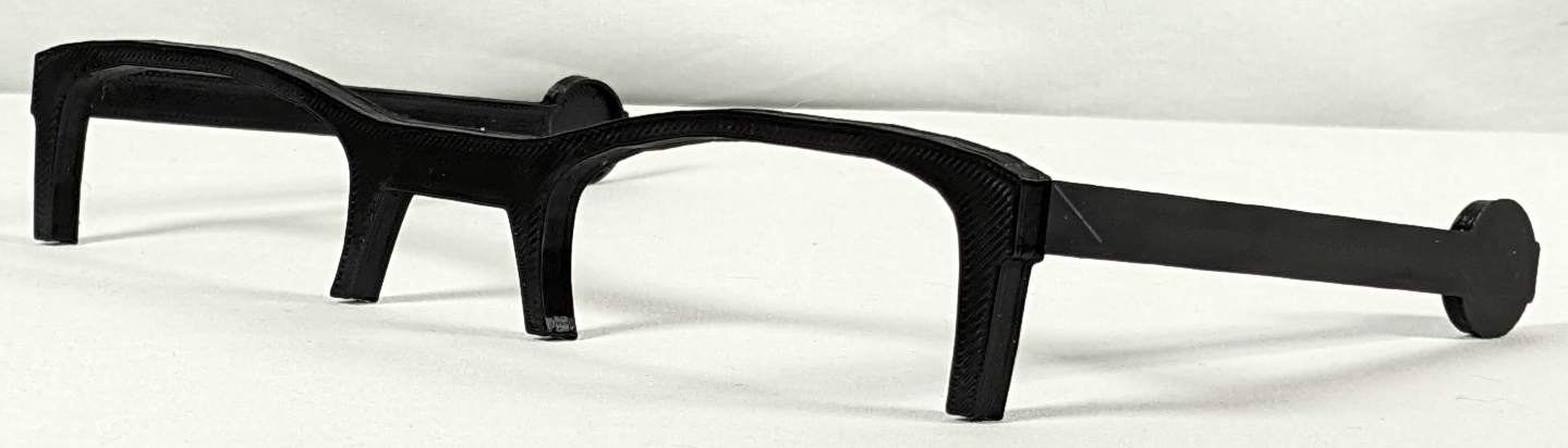 Half Rim Rectangular Glasses W/ Arms