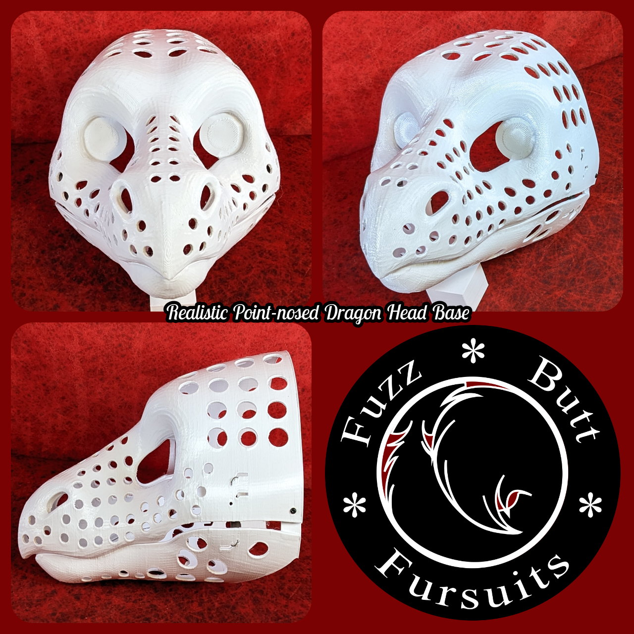 Realistic Point-nosed Dragon Head Base