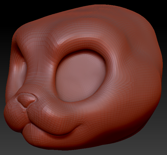 Western Kemono Persian Cat Head Base Variant 1
