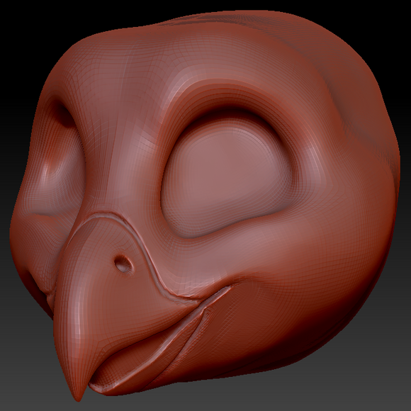Gender Neutral Toony Bird Static Jaw Head Base Variant 1