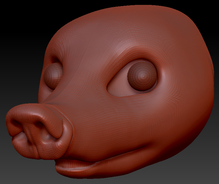 Realistic Coatimundi Static Jaw Head Base Variant 1