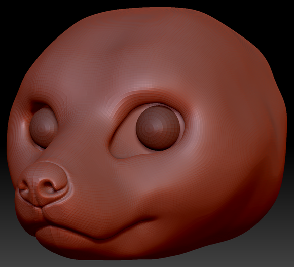 Realistic Fennec Fox Head Base