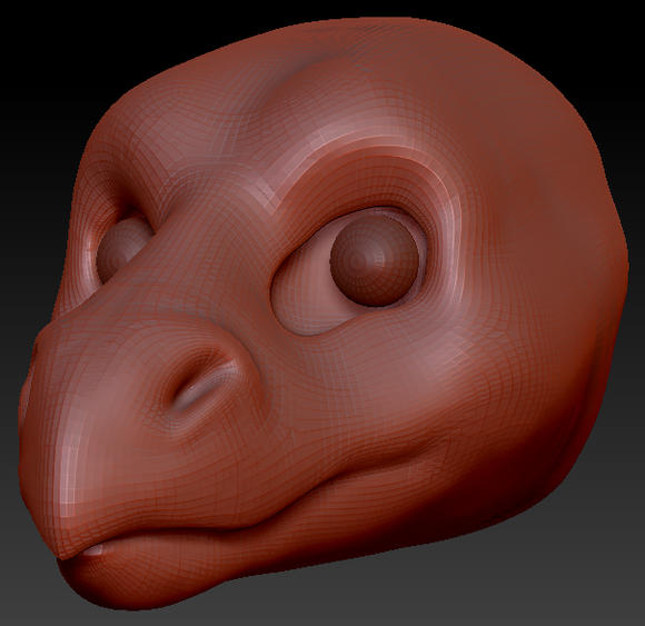 Realistic Point-nosed Dragon Head Base