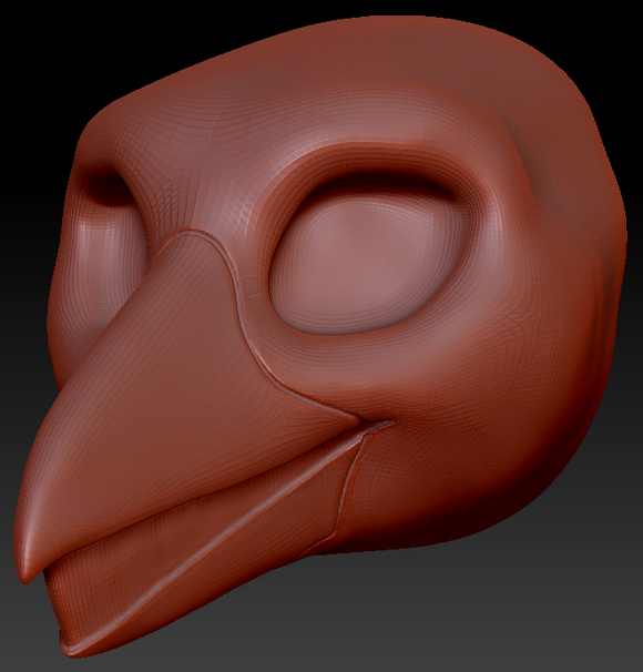 Feminine Raven Static Jaw Head Base