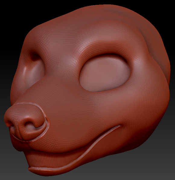 Gender Neutral Wolf Static Jaw Head Base