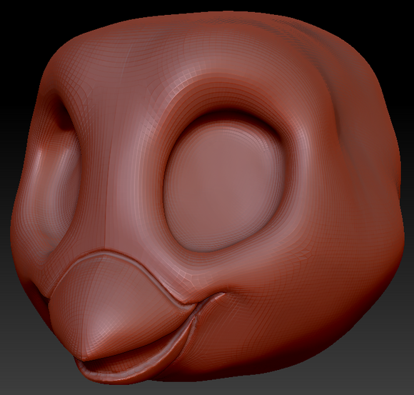 Kemono Toony Bird Static Jaw Head Base Variant 3