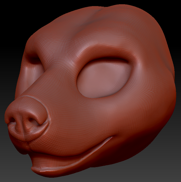Feminine Black Bear Static Jaw Head Base