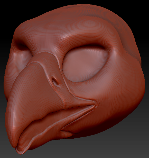 Feminine Gryphon/Eagle Static Jaw Head Base