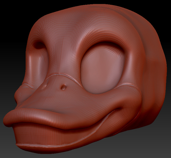 Feminine Toony Bird Static Jaw Head Base Variant 3