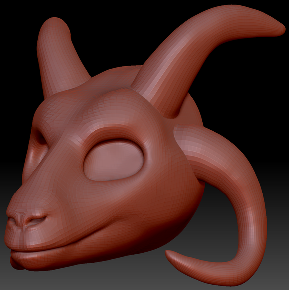 Gender Neutral Goat/Sheep Head Base Complex Variant 1