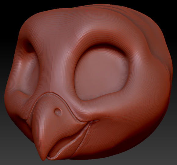 Kemono Toony Bird Static Jaw Head Base Variant 2
