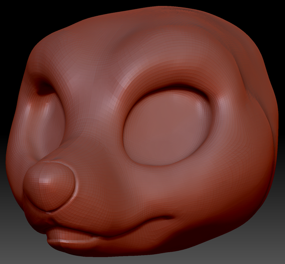 Western Kemono Fox Static Jaw Head Base Variant 3