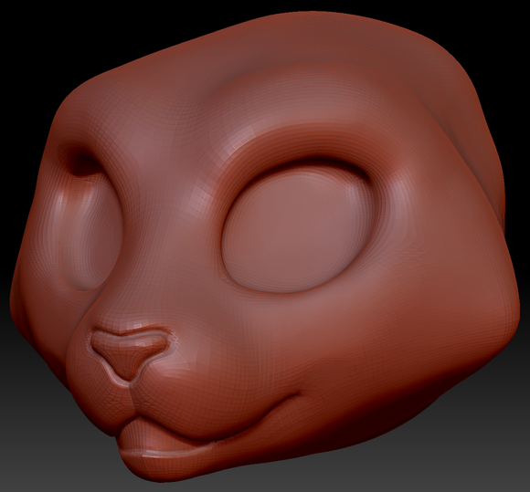 Western Kemono Tiger Static Jaw Head Base Variant 3