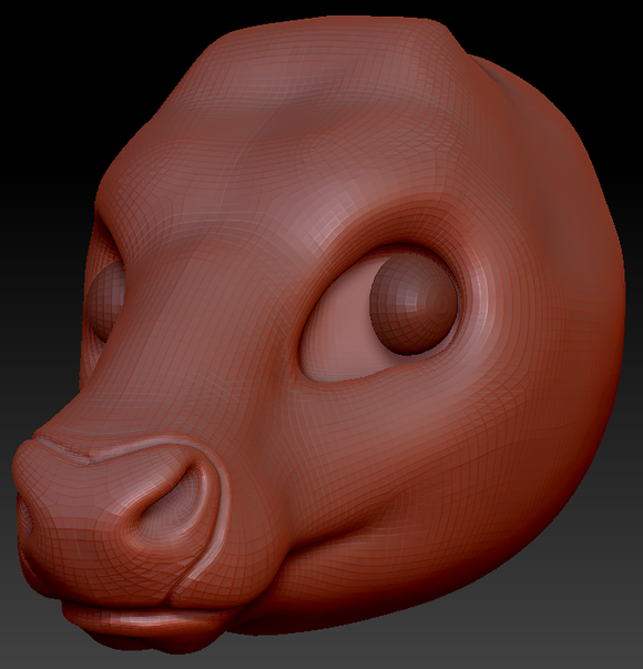 Realistic Cow Head Base