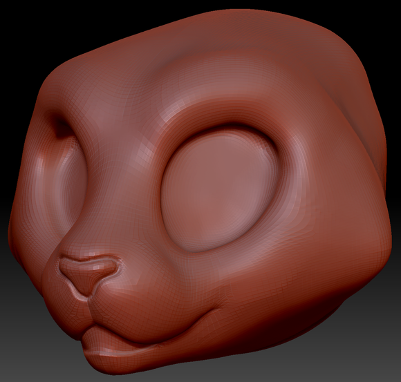 Western Kemono Tiger Static Jaw Head Base Variant 1